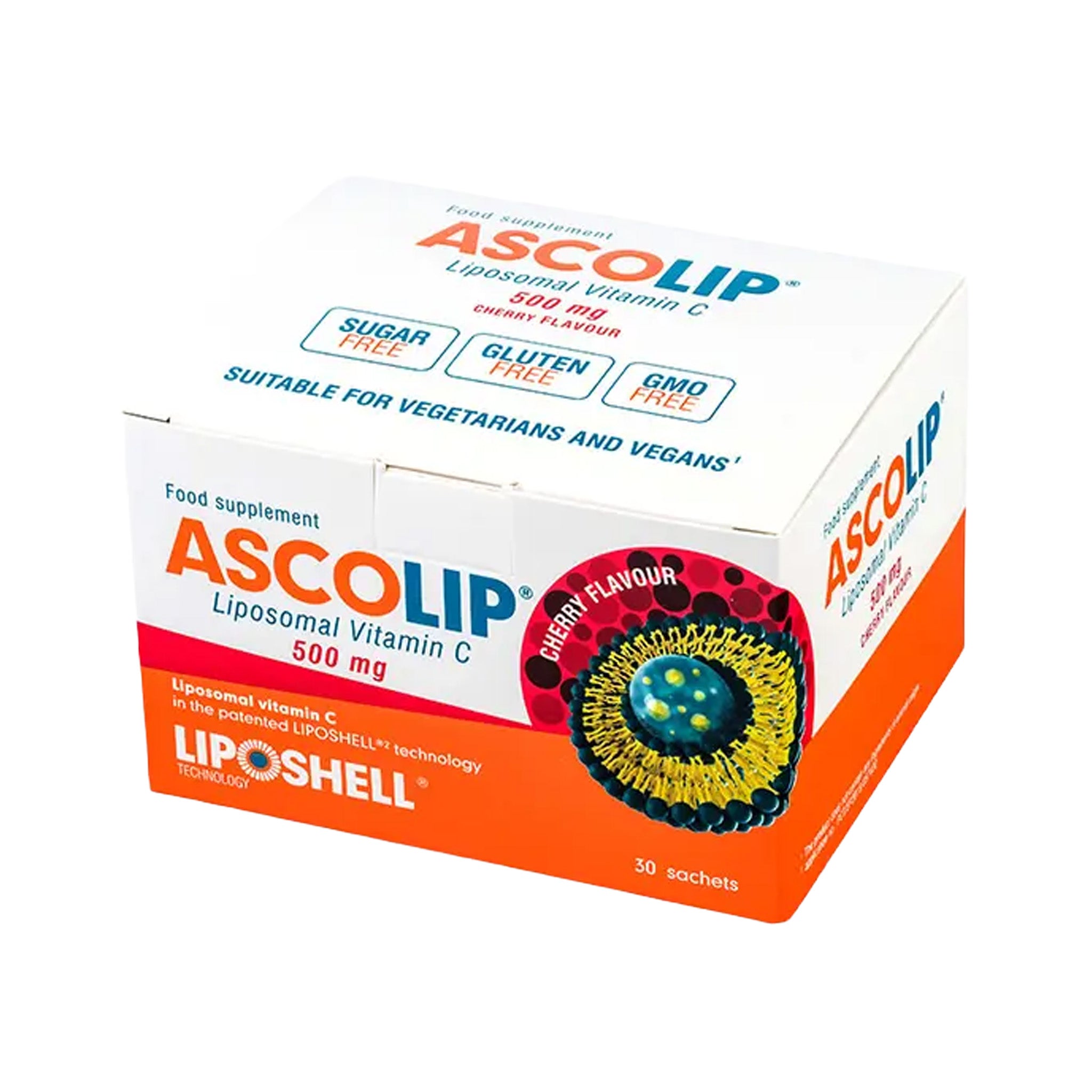 AscoLip Liposomal Vitamin C 500mg Cherry – Malta – Prime Health Shop