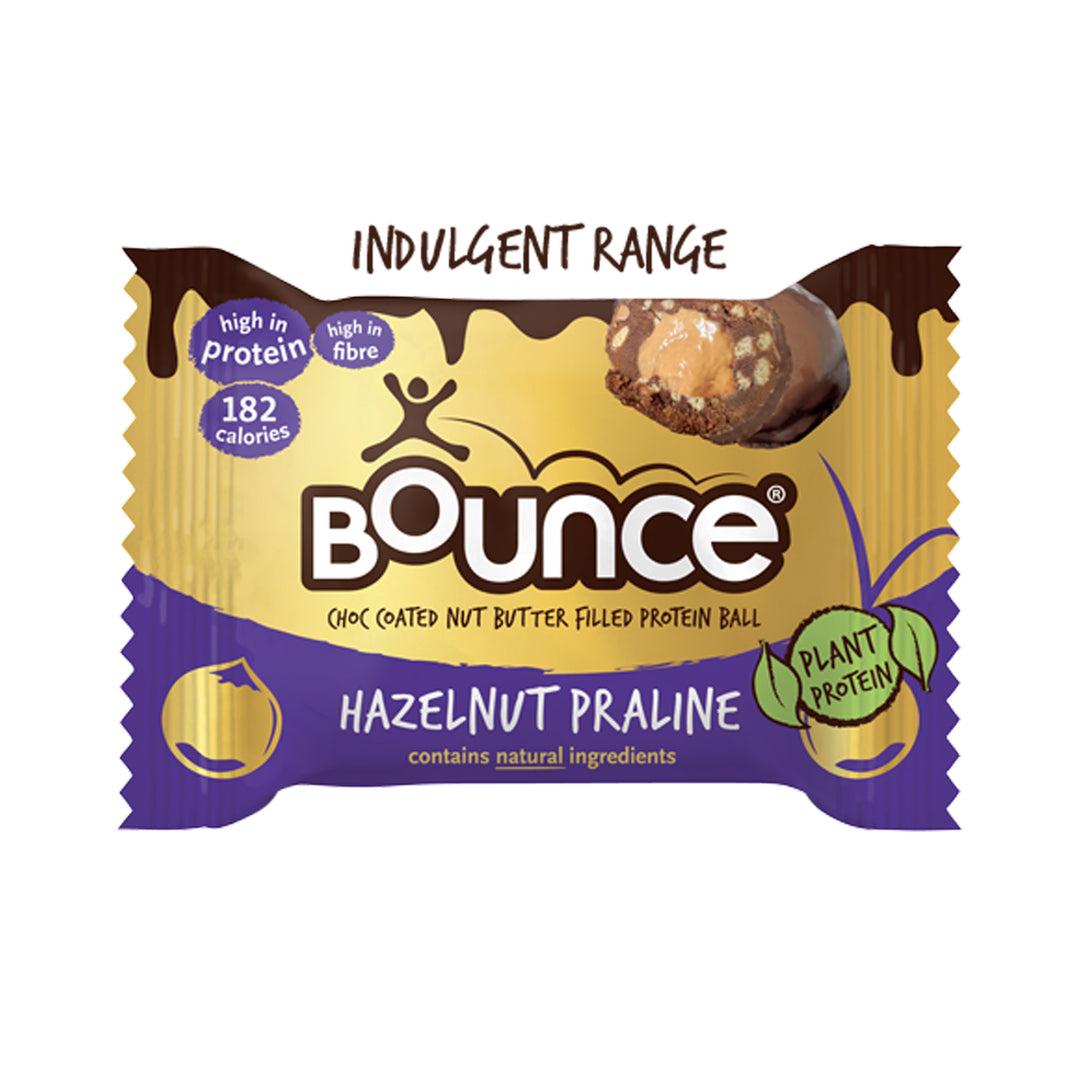 Bounce Dipped Chocolate Hazelnut Praline Protein Ball 40g - Prime Health Shop Malta