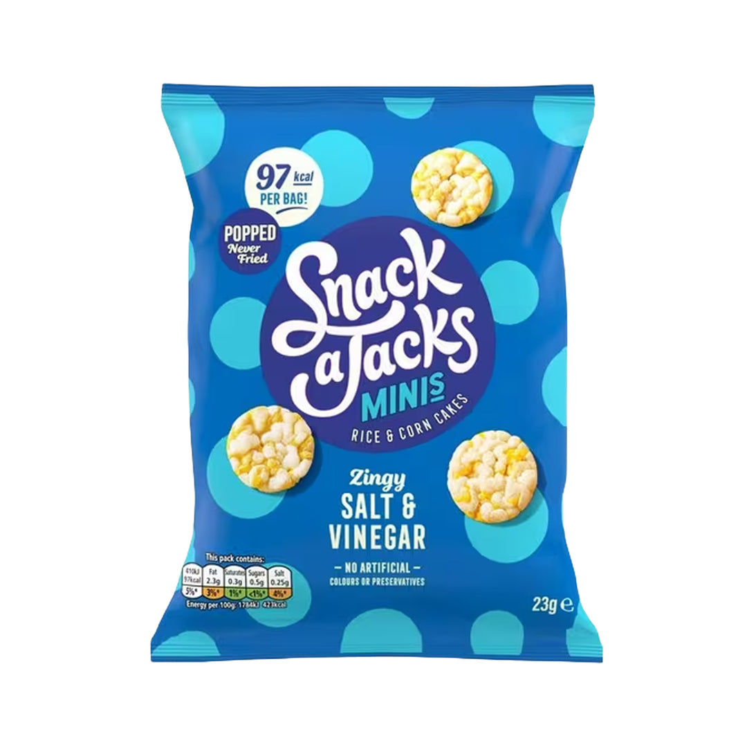 Snack-A-Jack Rice &amp; Corn Mini Salt &amp; Vinegar 23g – Prime Health Shop Malta