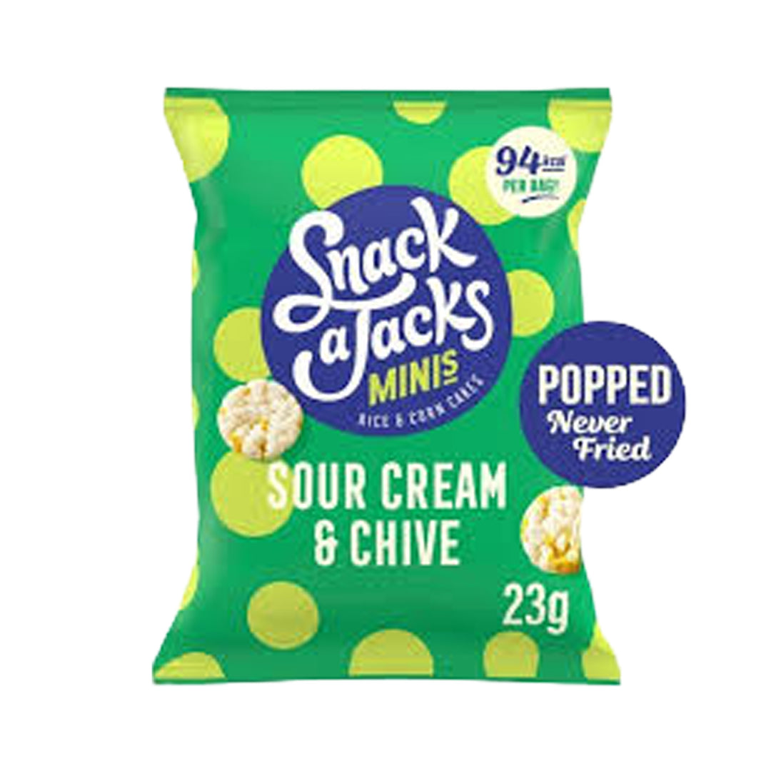 Snack-A-Jack Rice &amp; Corn Mini Sour Cream &amp; Chives 23g - Prime Health Shop Malta