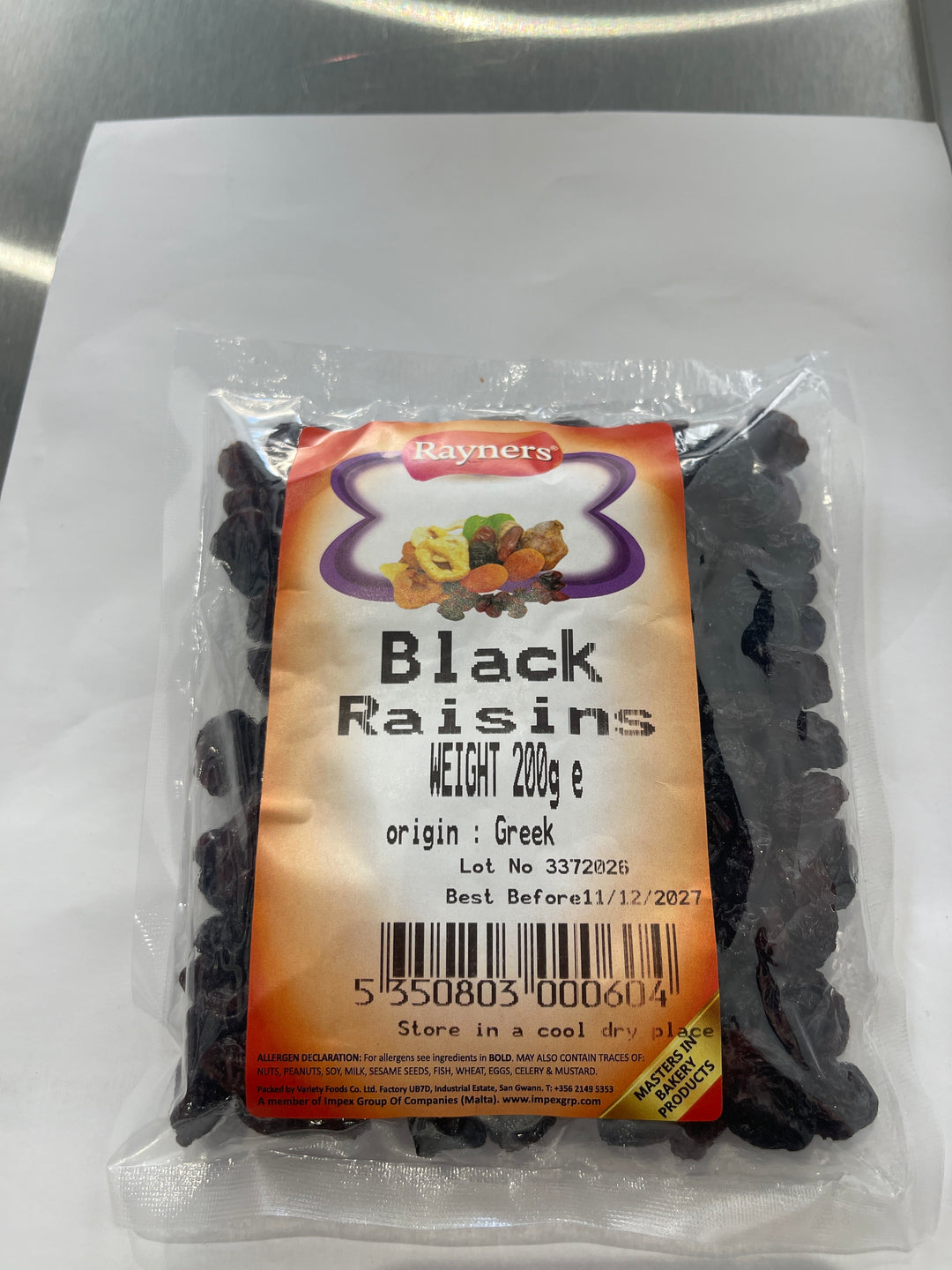 Rayners Black Raisins 200g - Prime Health Shop Malta