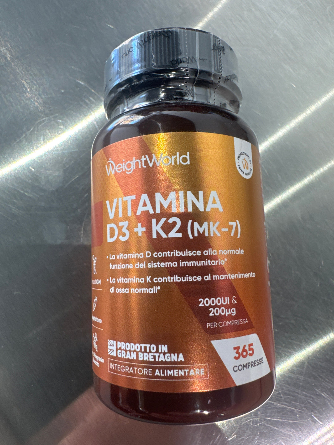 WeightWorld Vitamin D3 + K2 (MK-7) Tablets 365 Tablets