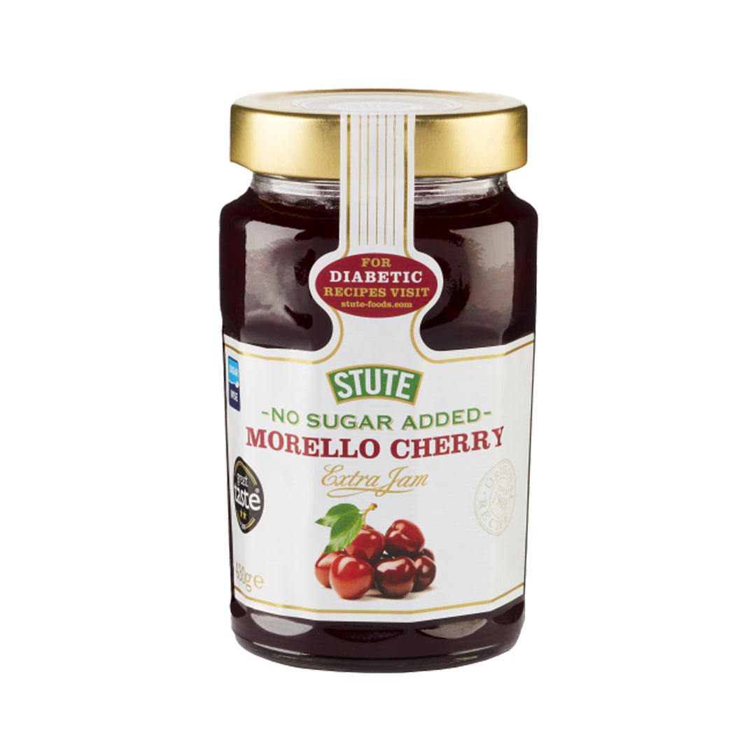 Stute No Sugar Added Morello Cherry Extra Jam 430g - Prime Health Shop Malta