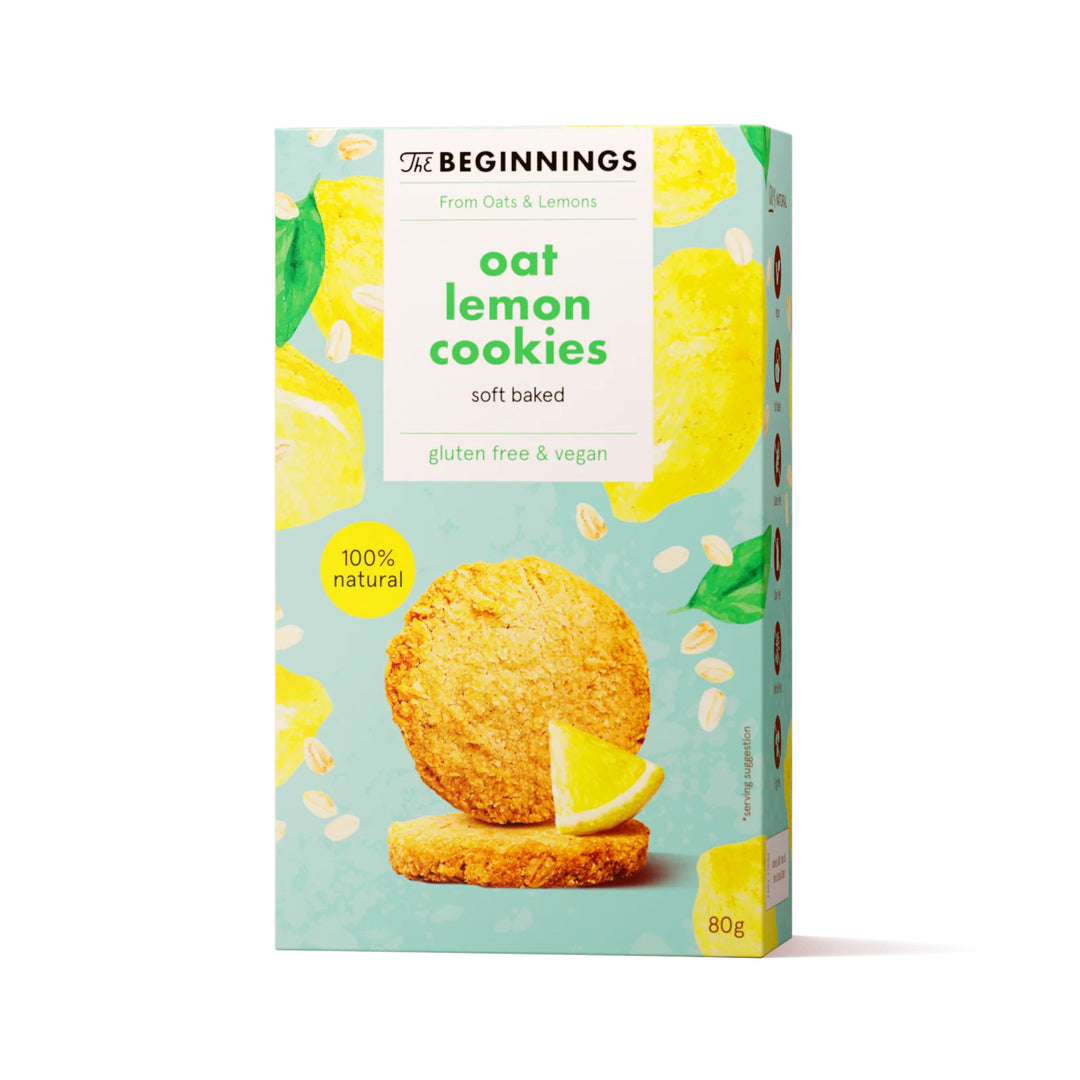 The Beginnings Oat Lemon Cookies Gluten Free 80g vegan – Prime Health Shop Malta