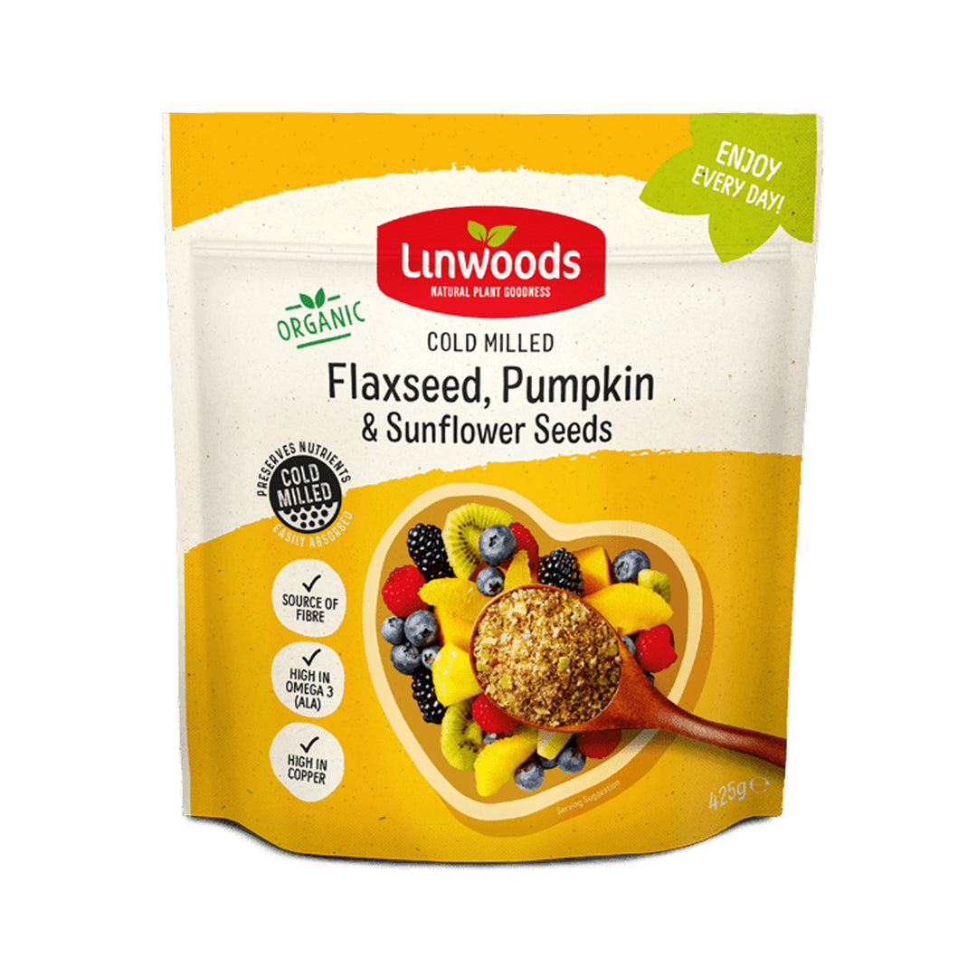 Linwoods Organic Cold Milled Flaxseed, Pumpkin &amp; Sunflower Seeds 425g