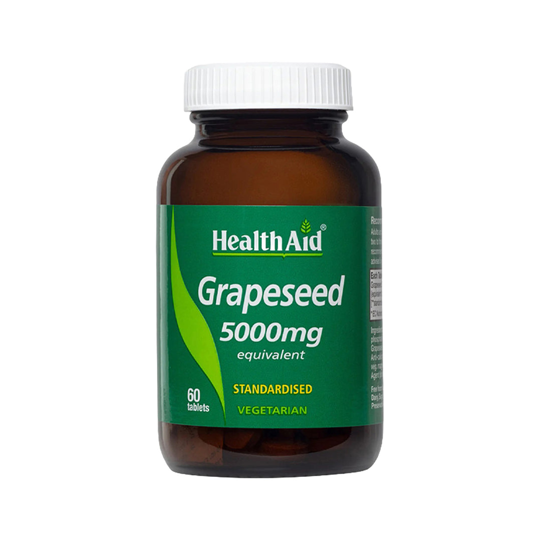 Health Aid Grapeseed Extract 5000mg equivalent 60 tabs – Prime Health Shop Malta