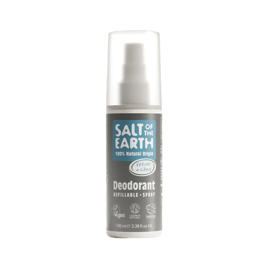 Salt of The Earth Natural Deodorant Spray  For Men Vetiver &amp; Citrus 100ml
