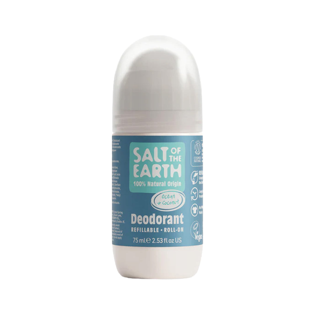 Salt of The Earth  Natural Roll On Deodorant Ocean &amp; Coconut 75ml