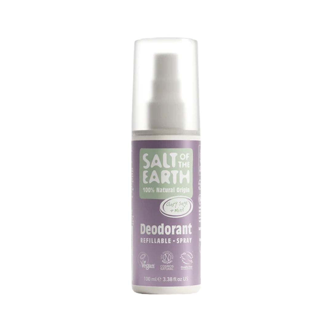 Salt of The Earth Natural Deodorant  Spray Clary ,Sage &amp; Mint 100 ml