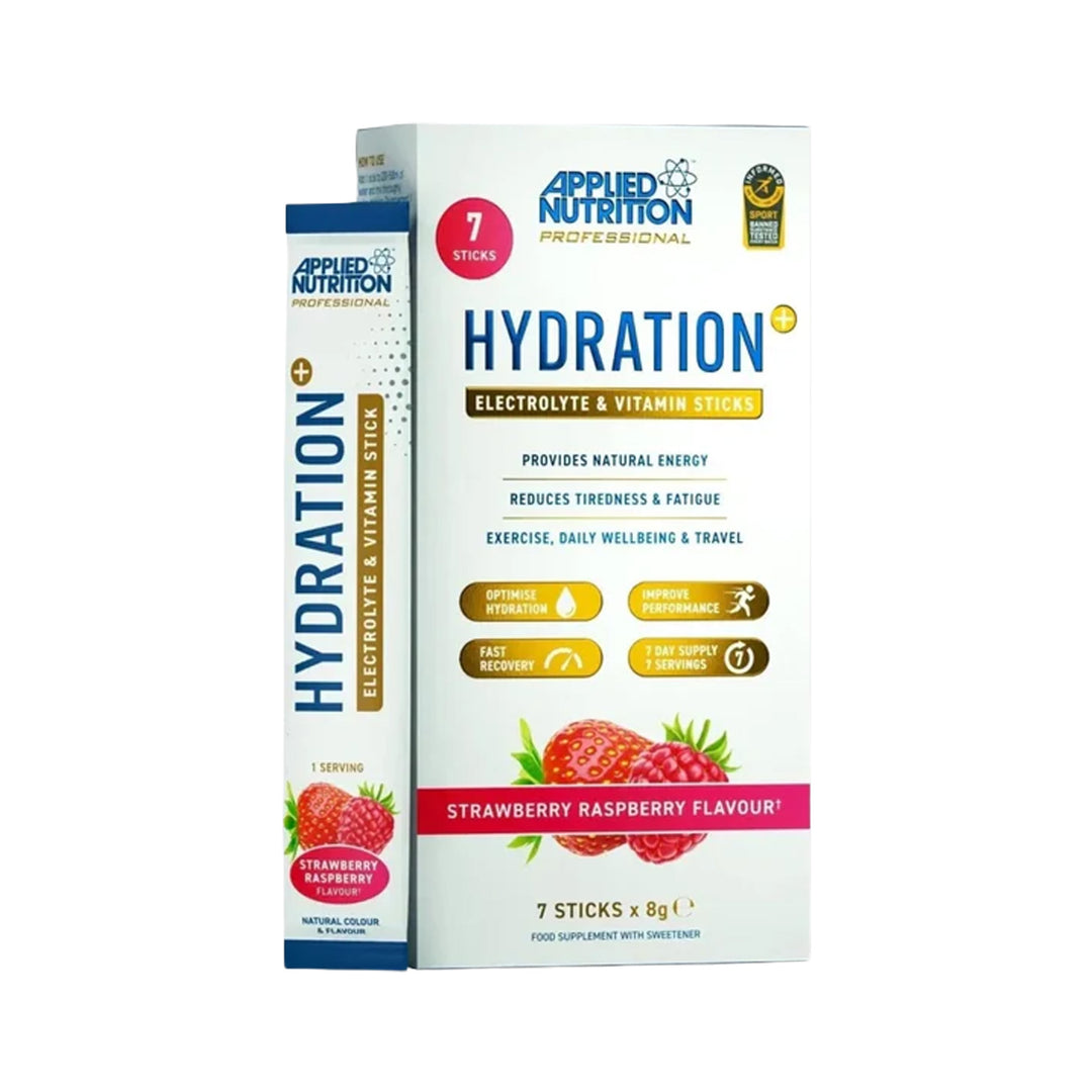 Applied Nutrition Hydration+ Electrolyte & 7 Vitamin sticks Strawberry and Rasberry – Prime Health Shop Malta