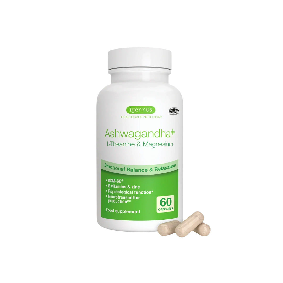 Igennus Ashwagandha+ L-Theanine &amp; Magnesium 60 Capsules