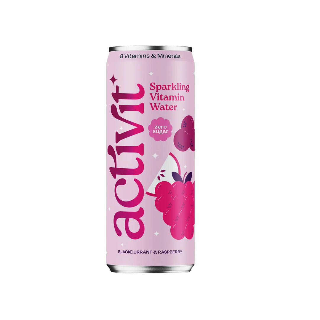 Activit Sparkling Vitamin Water Blackcurrant &amp; Raspberry 330ml