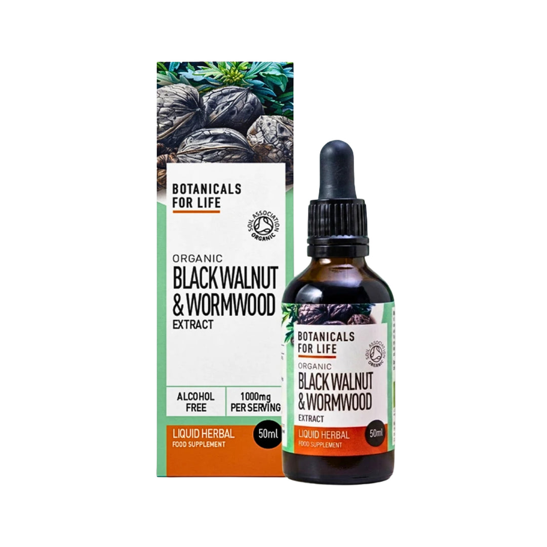 Botanicals For Life Organic Black Walnut &amp;WormWood Extract 50ml - Prime Health Shop Malta