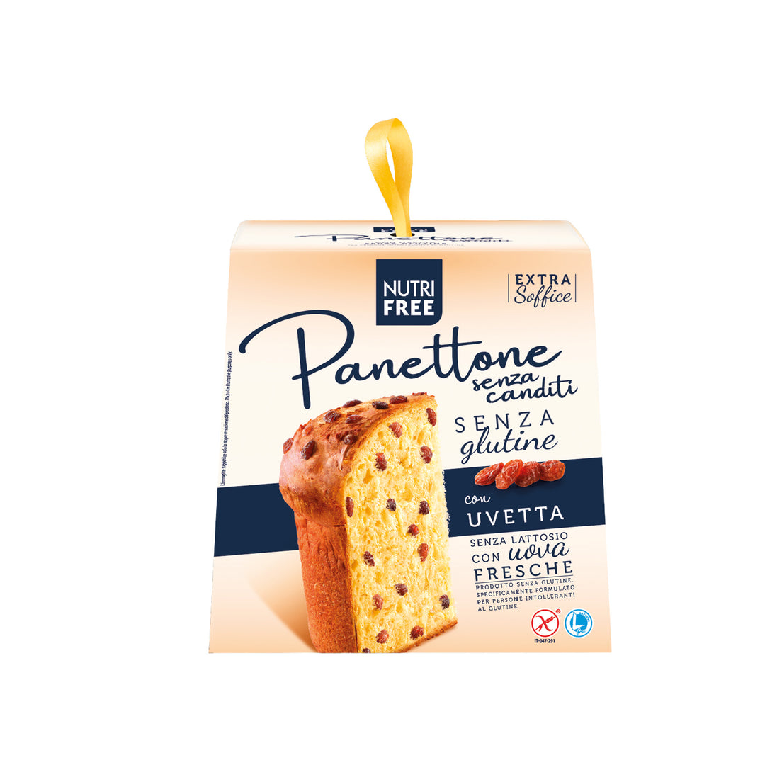 Nutri Free Panettone Senza Canditi Gluten Free with Raisins 600g