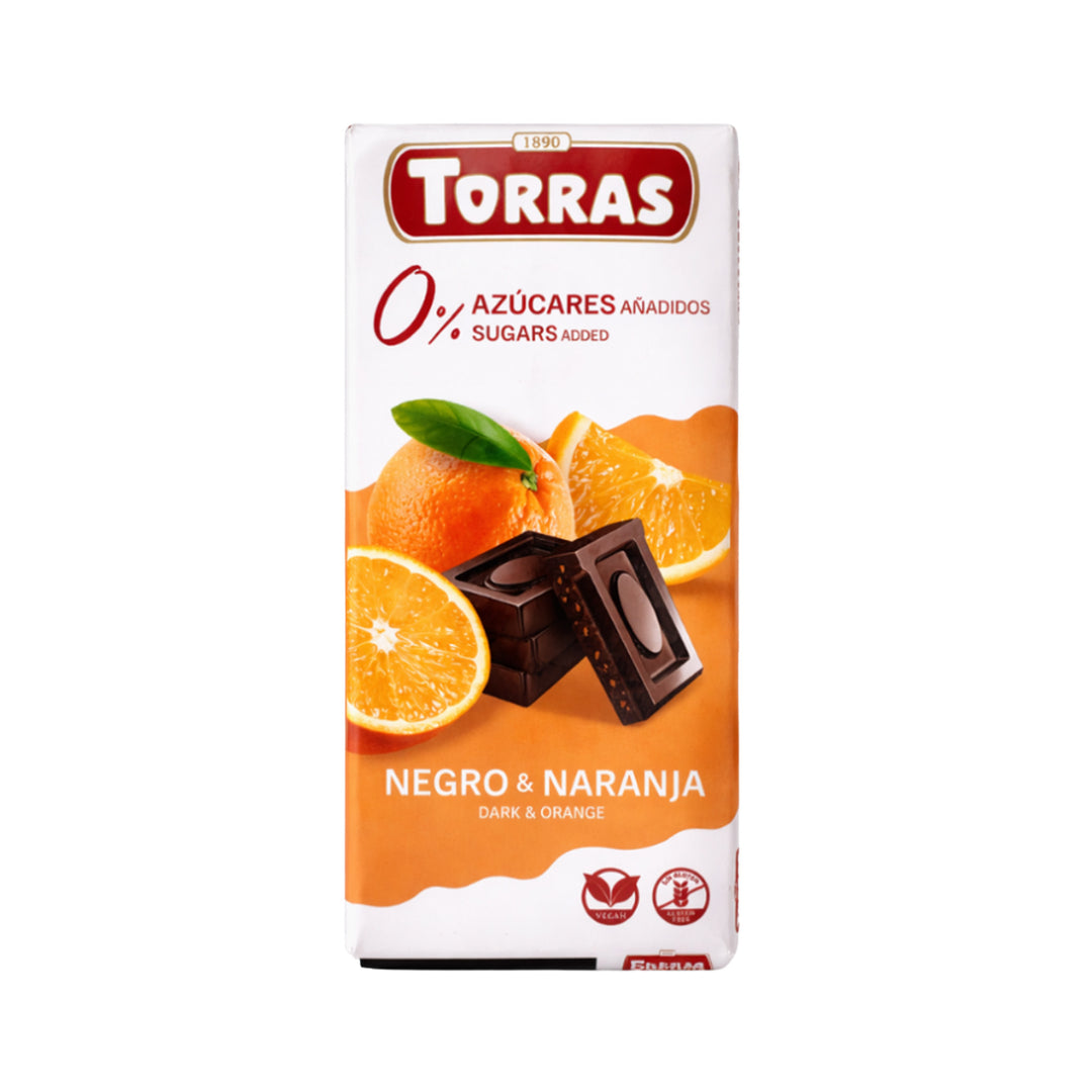 Torras Sugar Free Dark &amp; Orange Chocolate 75g – Prime Health Shop Malta