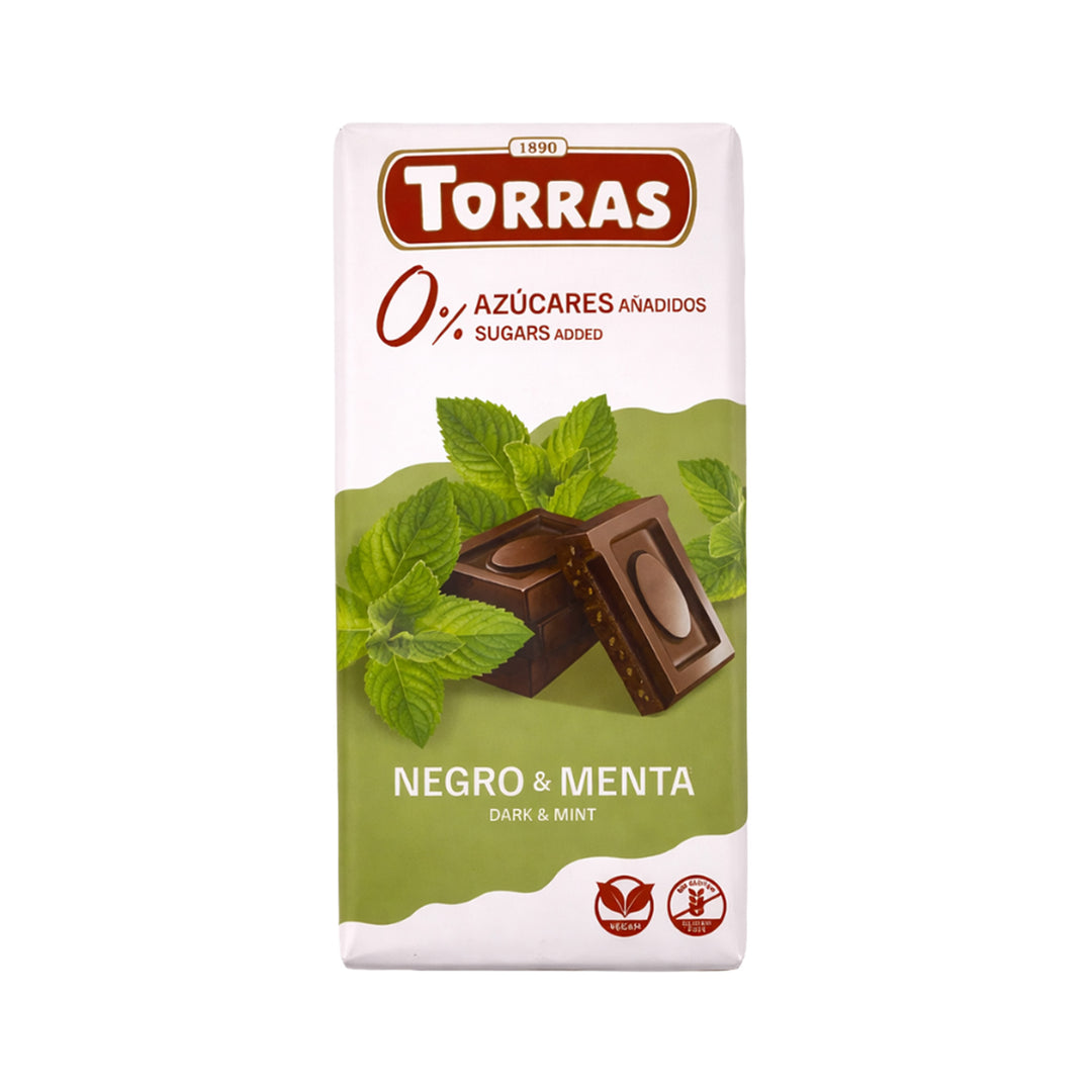 Torras Sugar Free Dark &amp; Mint Chocolate 75g – Prime Health Shop Malta