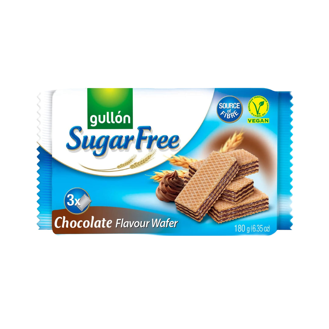 Gullon Sugar Free Chocolate Flavour Wafer 180g – Prime Health Shop Malta
