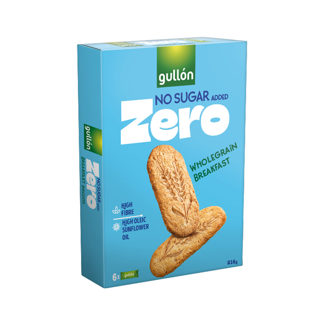 Gullon No Sugar Added Zero Wholegrain Breakfast biscuits 216g – Prime Health Shop Malta