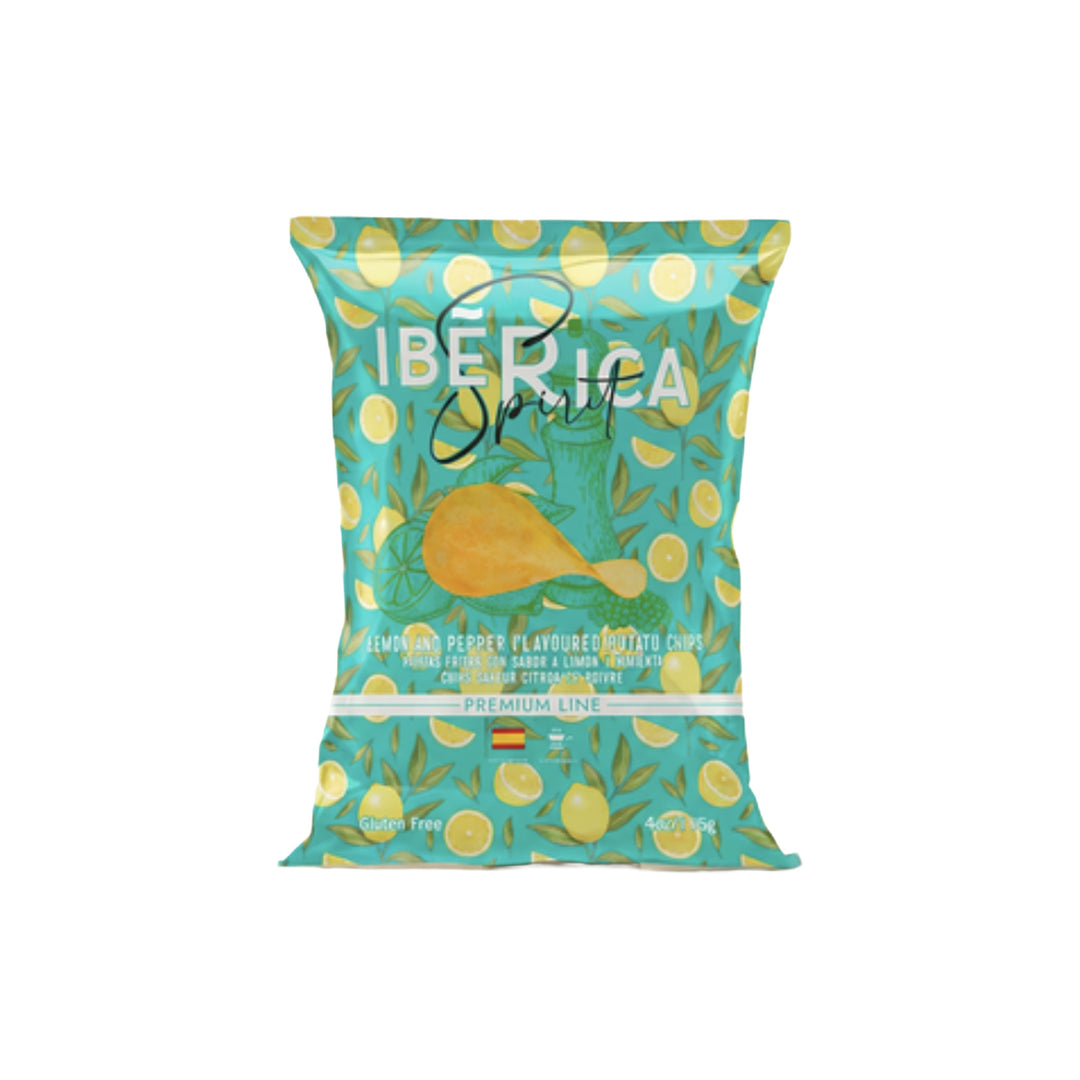 Iberica Spirit Lemon and Pepper Flavoured Potato Chips 115g