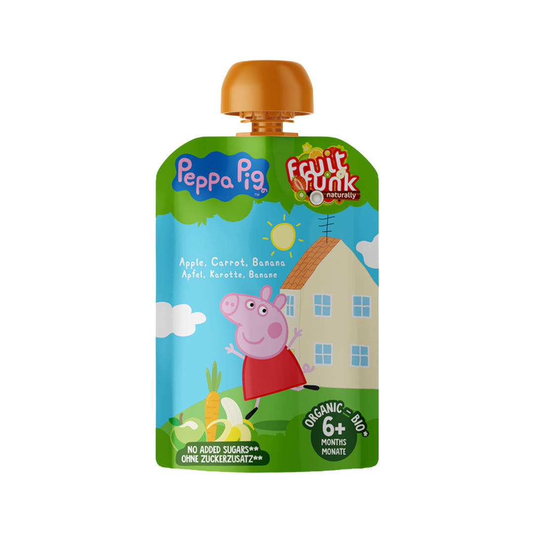 Fruit Funk Pouch Apple,Carrot,Banana 90g Peppa Pig - Prime Health Shop Malta