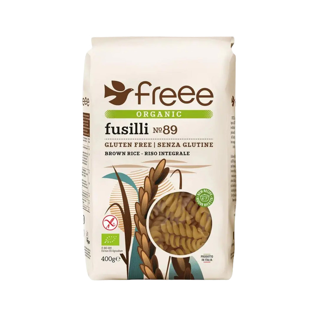 Freee Organic Brown Rice - Riso Integrale Fusilli No 89 400g - Gluten Free - Prime Health Shop Malta