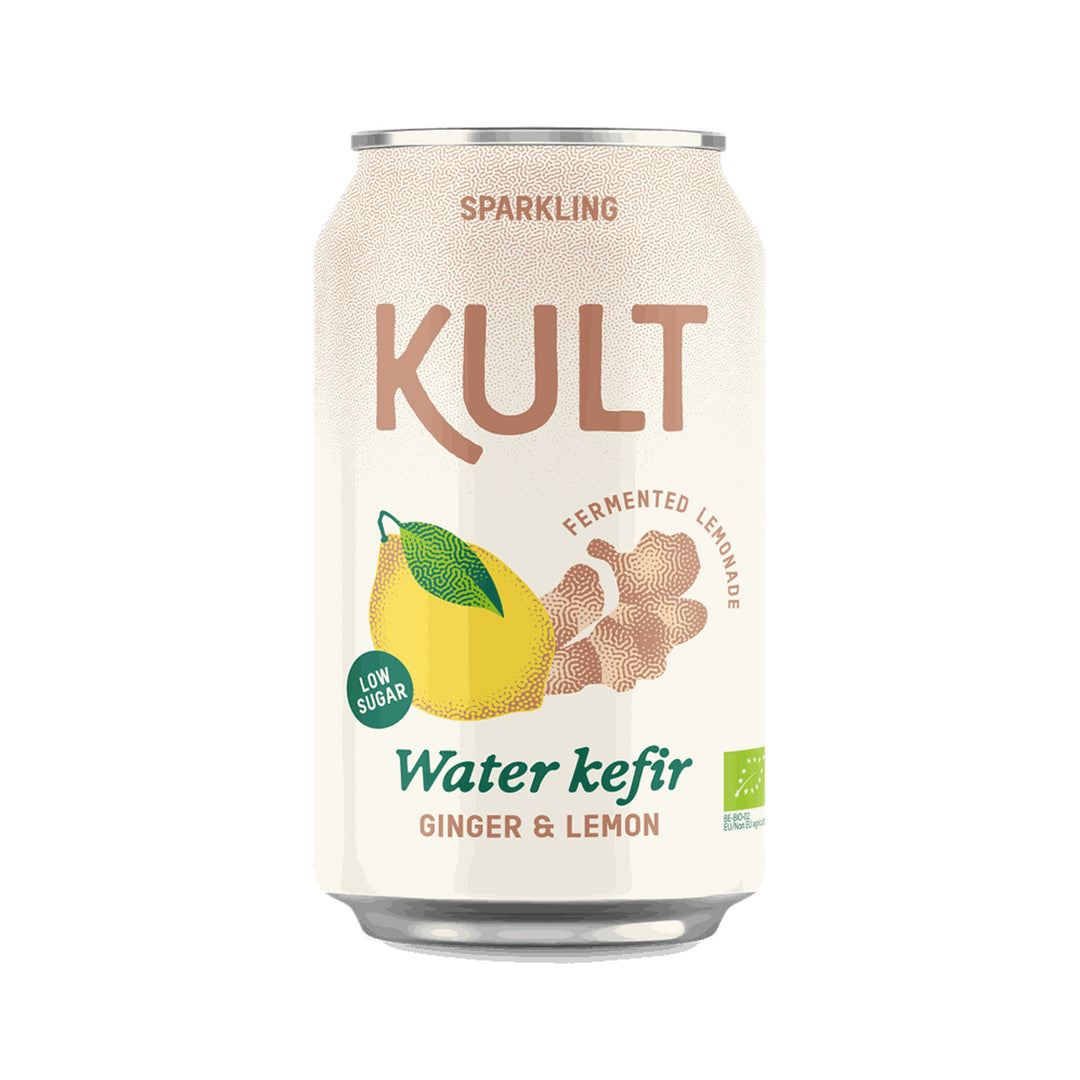 Kult Water Kefir 330 ml - Ginger &amp; Lemon – Prime Health Shop Malta