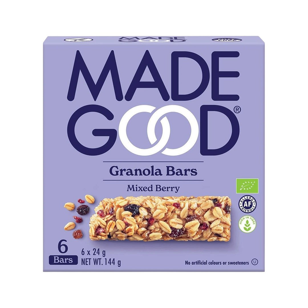 Made Good Organic Granola Bars 6x24g - Mixed Berry - Nut Free - Gluten Free – Prime Health Shop Malta