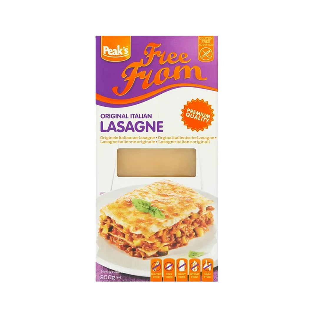 Peak’s Lasagna Free From Gluten, Egg, Dairy, Wheat, GMO 250g – Prime Health Shop Malta