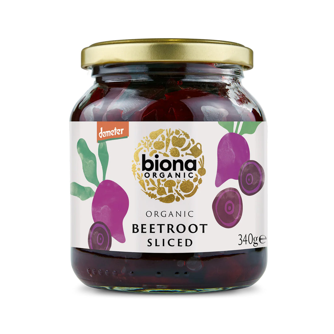 Biona Organic Beetroot Sliced 340g – Prime Health Shop Malta