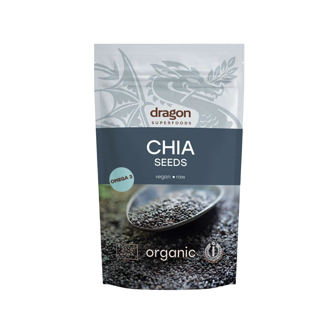 Dragon Superfoods Organic Chia Seeds 200g | Raw Omega 3 Seeds – Prime Health Shop Malta