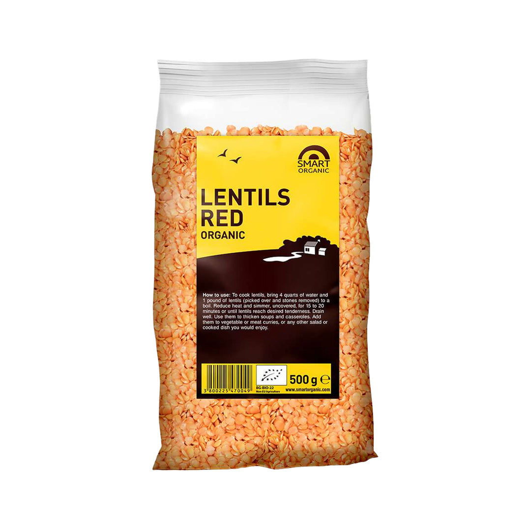 Smart Organic Red Lentils 500g - Organic – Prime Health Shop Malta