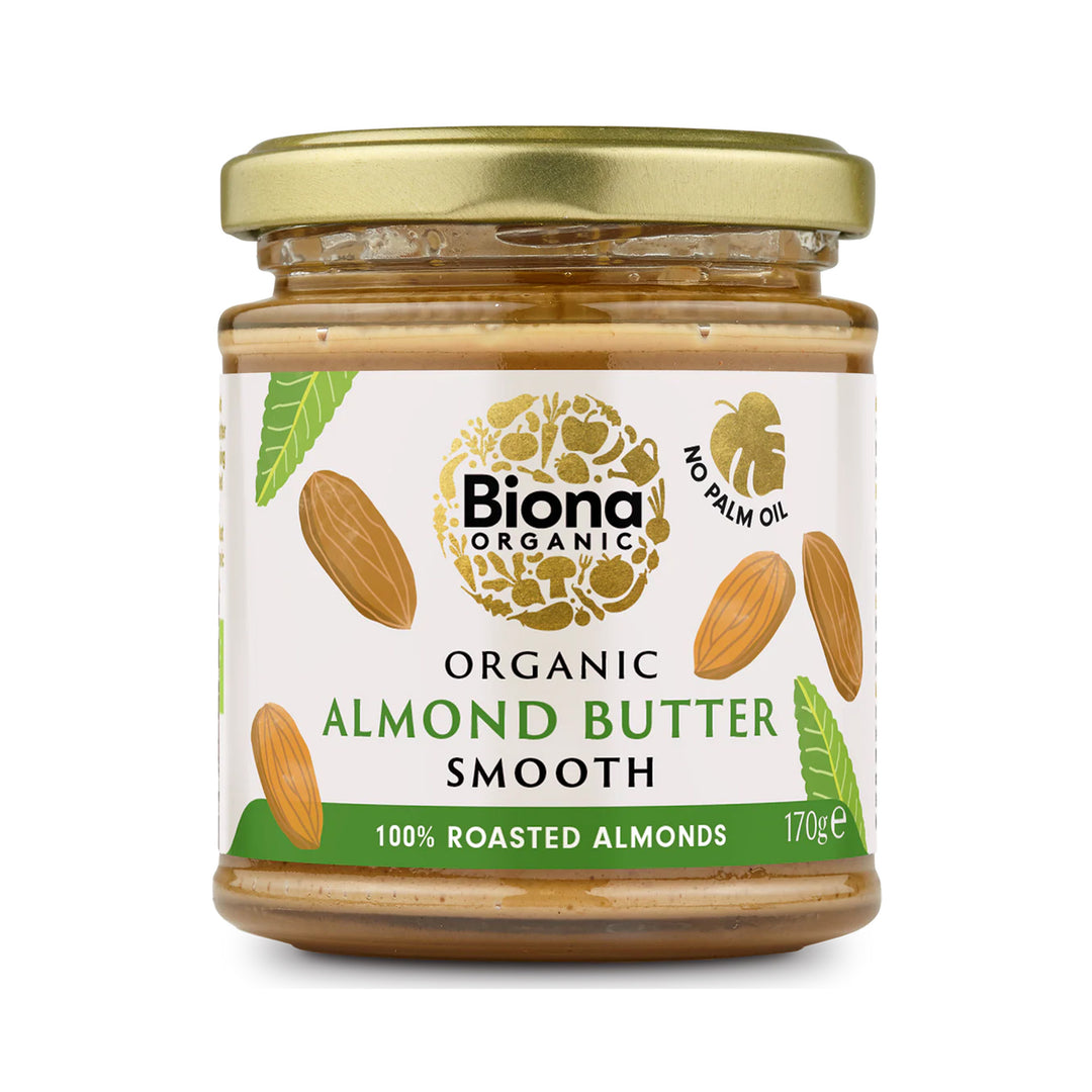 Biona Organics Almond Butter Smooth 170g - Organic – Prime Health Shop Malta