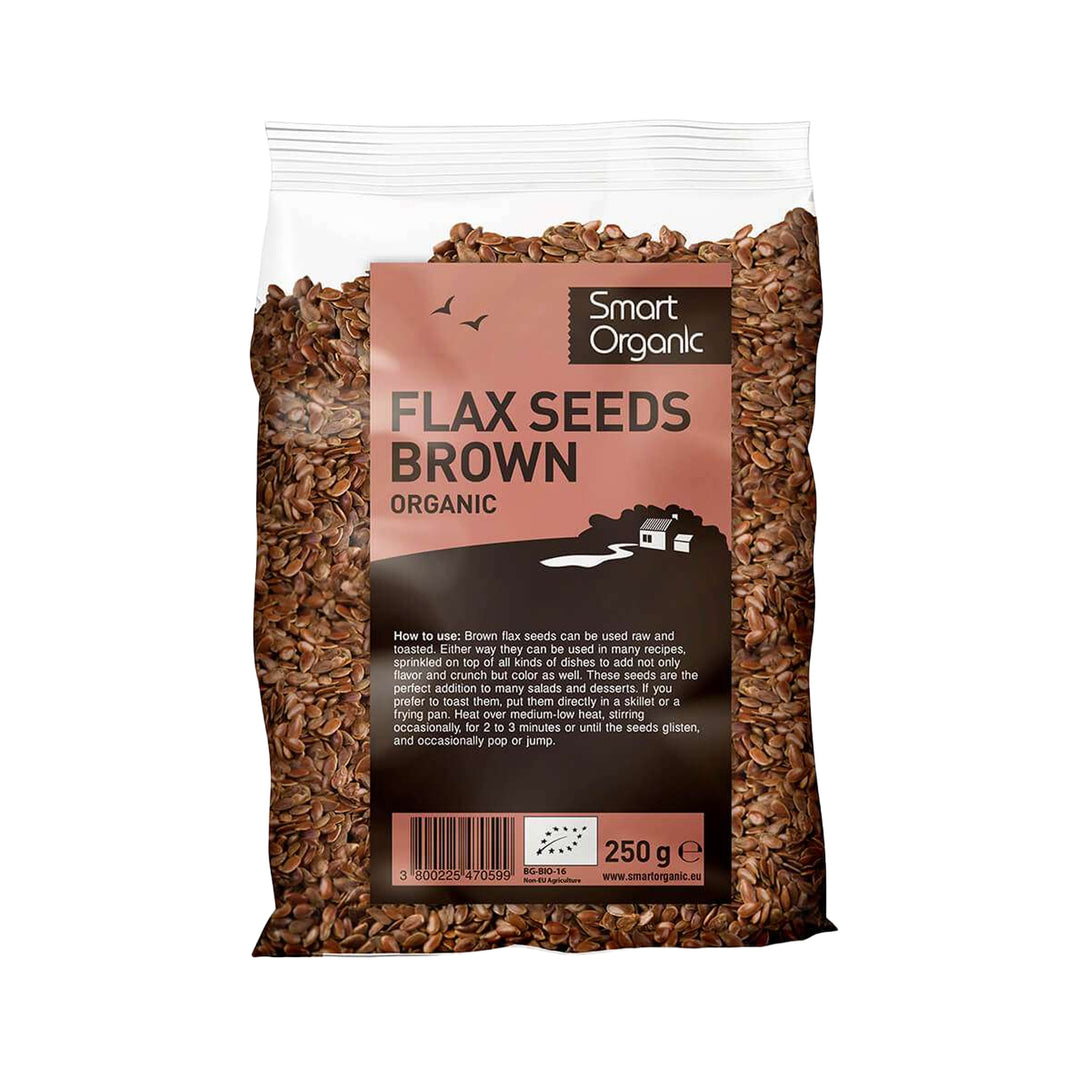 Smart Organic Flax Seeds  Brown 250g - Organic – Prime Health Shop Malta