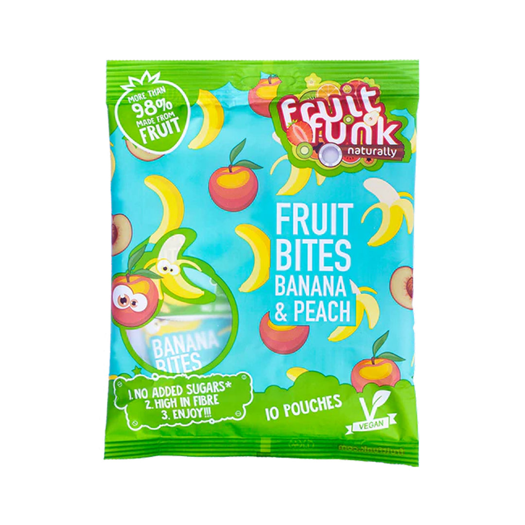 Fruit Funk Fruit Bites Banana &amp; Peach - Multibag 10x10g – Prime Health Shop Malta