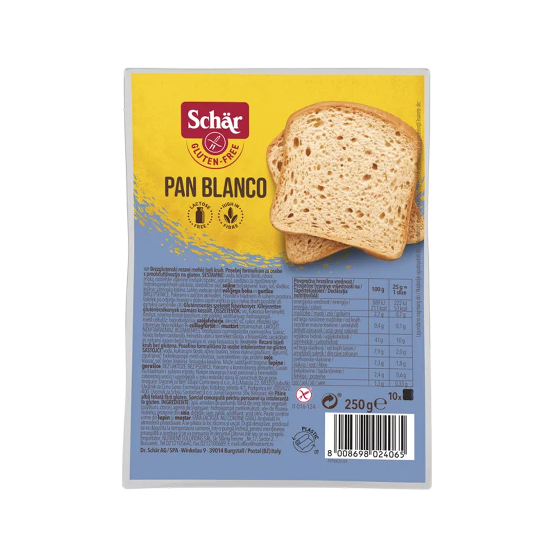 Schar Gluten Free Pan Blanco 250g – Prime Health Shop Malta