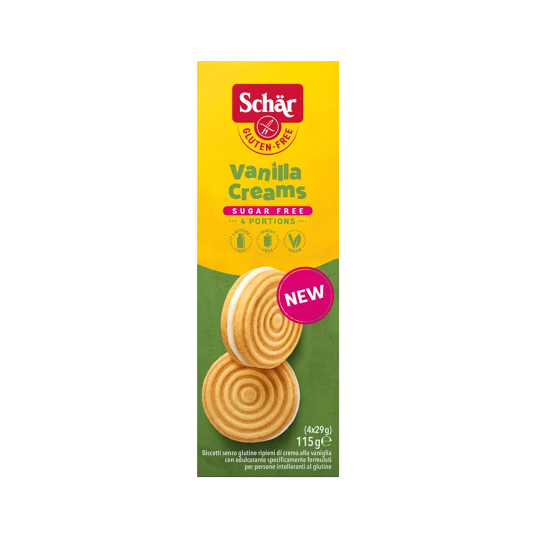 Schar Gluten Free Vanilla Creams 115g – Prime Health Shop Malta